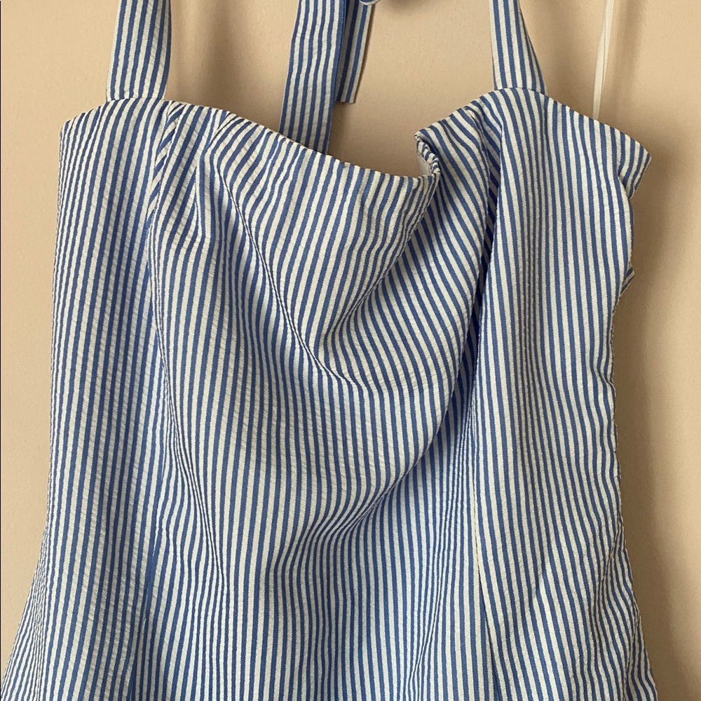 Edikted pinstripe bubble hem dress - Picture 3 of 8